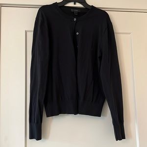 JCrew Size L Cotton Black Cardigan